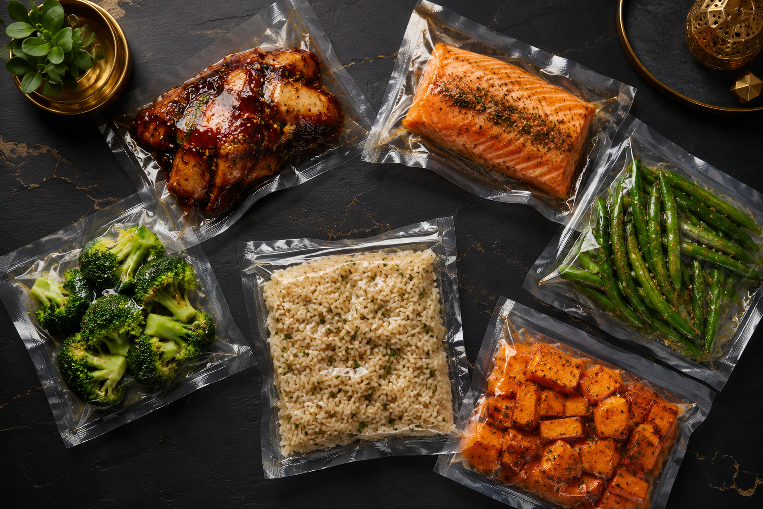 Seasoned L.I.T. Meals proteins and sides